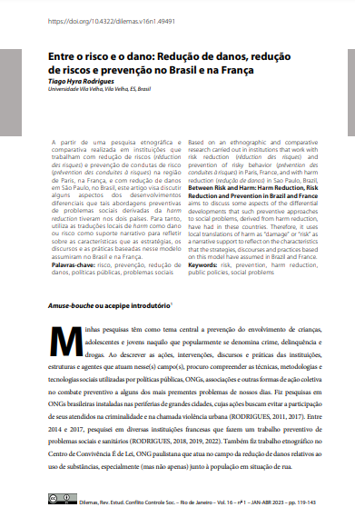 Entre o risco e o dano: Redução de danos, redução de riscos e prevenção no Brasil e na França