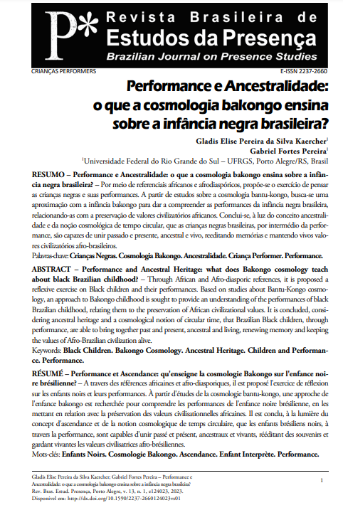 Performance e Ancestralidade: o que a cosmologia bakongo ensina sobre a infância negra brasileira?