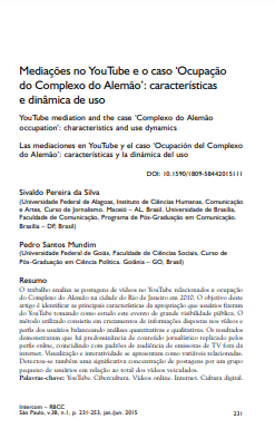 Mediações no YouTube e o caso ‘Ocupação do Complexo do Alemão’: características e dinâmica de