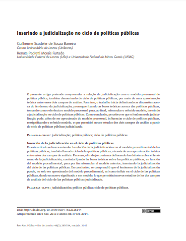 Inserindo a judicialização no ciclo de políticas públicas