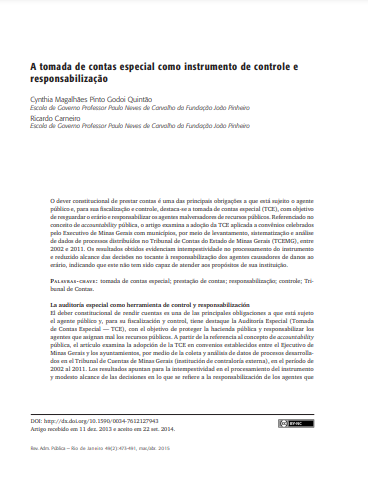 A tomada de contas especial como instrumento de controle e responsabilização