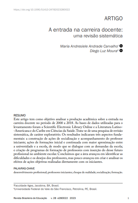 A entrada na carreira docente: uma revisão sistemática