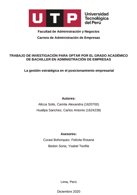 La gestión estratégica en el posicionamiento empresarial