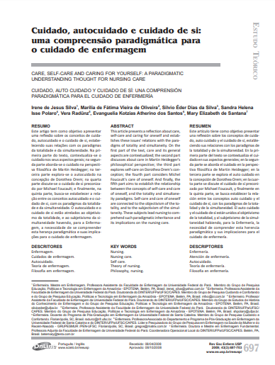 Cuidado, autocuidado e cuidado de si: uma compreensão paradigmática para o cuidado de enfermagem