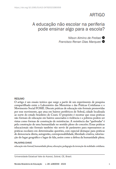 A educação não escolar na periferia pode ensinar algo para a escola?