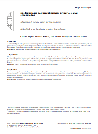 Epidemiologia das incontinências urinária e anal combinadas