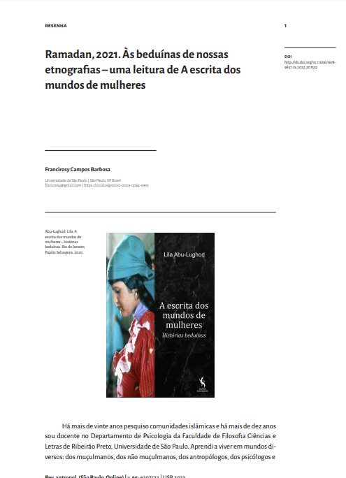 Ramadan, 2021. Às beduínas de nossas etnografias - uma leitura de A escrita dos mundos de mulheres