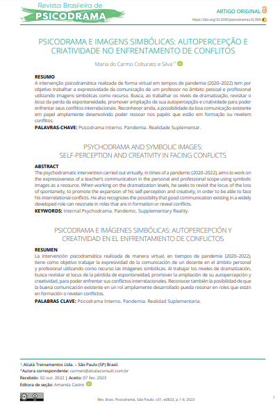 PSICODRAMA E IMAGENS SIMBÓLICAS: AUTOPERCEPÇÃO E CRIATIVIDADE NO ENFRENTAMENTO DE CONFLITOS