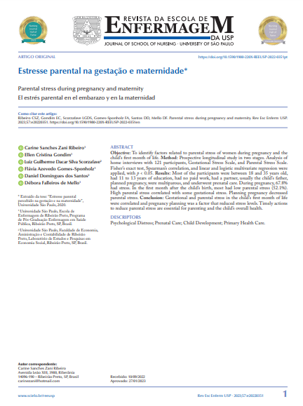 Parental stress during pregnancy and maternity