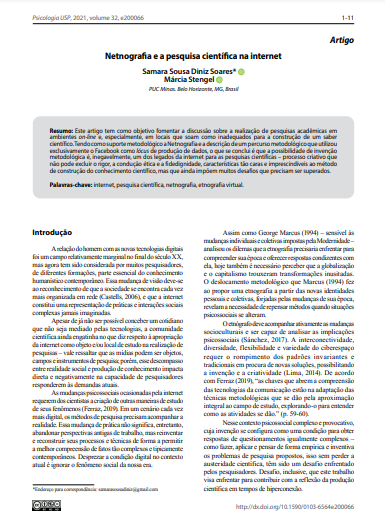 Netnografia e a pesquisa científica na internet
