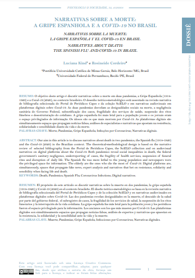NARRATIVAS SOBRE A MORTE: A GRIPE ESPANHOLA E A COVID-19 NO BRASIL