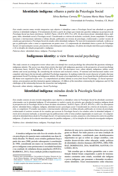 Identidade indígena: olhares a partir da Psicologia Social