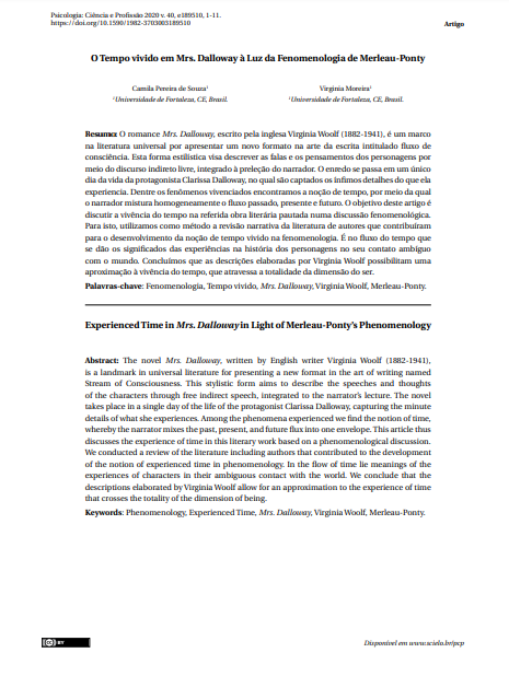 O Tempo vivido em Mrs. Dalloway à Luz da Fenomenologia de Merleau-Ponty