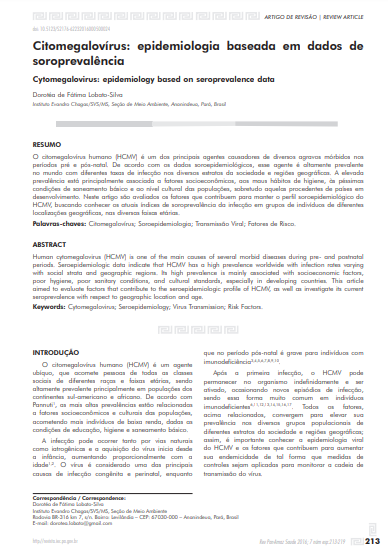 Citomegalovírus: epidemiologia baseada em dados de soroprevalência