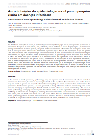 As contribuições da epidemiologia social para a pesquisa clínica em doenças infecciosas