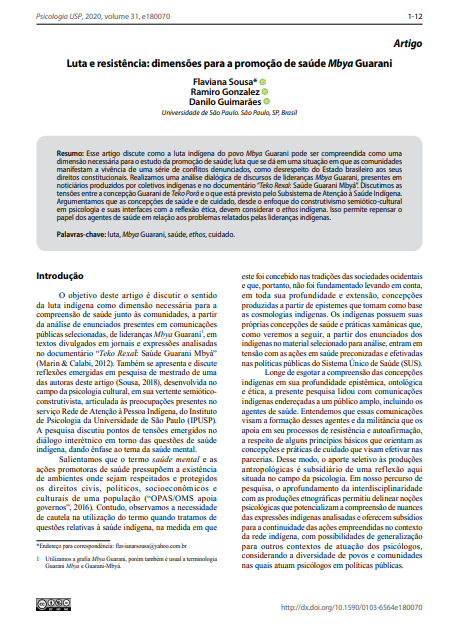 Luta e resistência: dimensões para a promoção de saúde Mbya Guarani