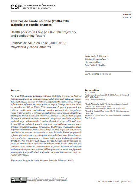 Políticas de saúde no Chile (2000-2018): trajetória e condicionantes