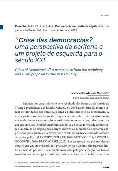 Crise das democracias? Uma perspectiva da periferia e um projeto de esquerda para o século XXI