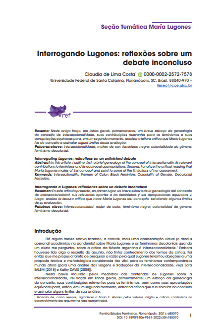 Interrogando Lugones: reflexões sobre um debate inconcluso