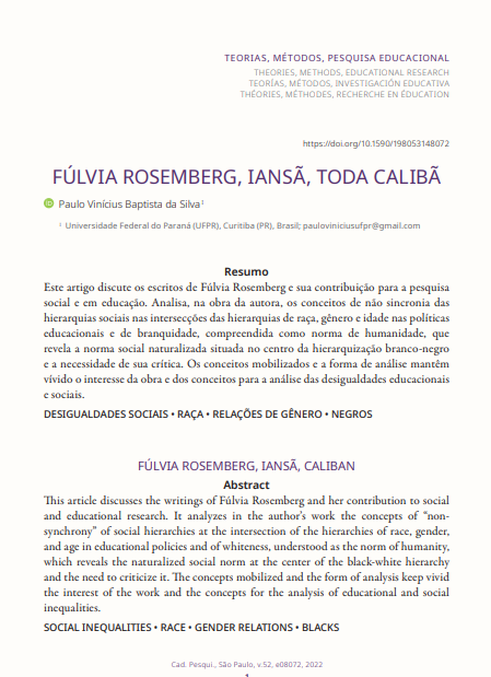 FÚLVIA ROSEMBERG, IANSÃ, TODA CALIBÃ