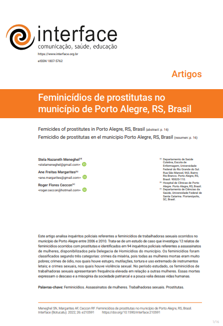 Feminicídios de prostitutas no município de Porto Alegre, RS, Brasil