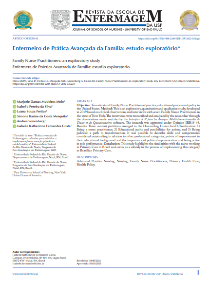 Family Nurse Practitioners: an exploratory study