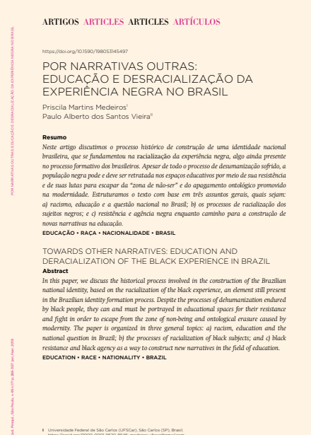 TOWARDS OTHER NARRATIVES: EDUCATION AND DERACIALIZATION OF THE BLACK EXPERIENCE IN BRAZIL