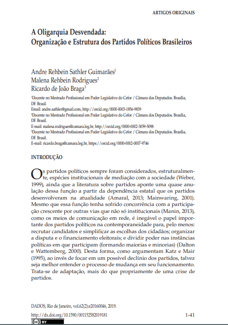 A Oligarquia Desvendada: Organização e Estrutura dos Partidos Políticos Brasileiros