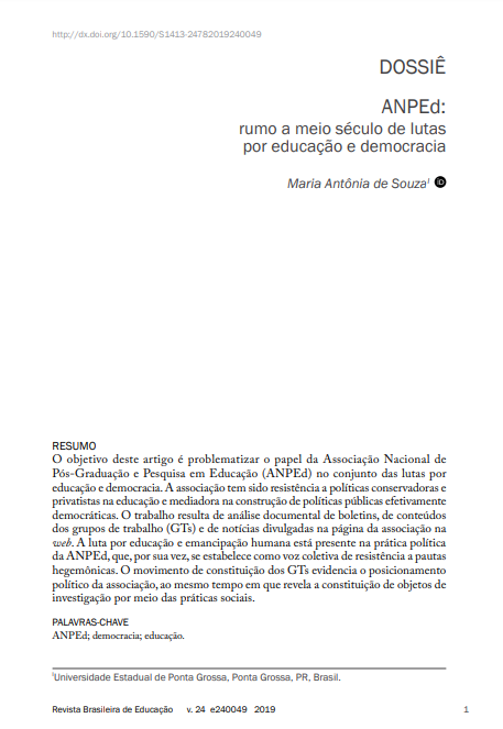 ANPEd: rumo a meio século de lutas por educação e democracia