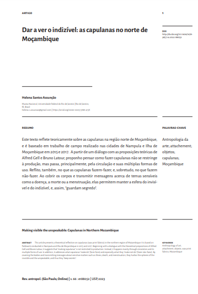 Dar a ver o indizível: as capulanas no norte de Moçambique