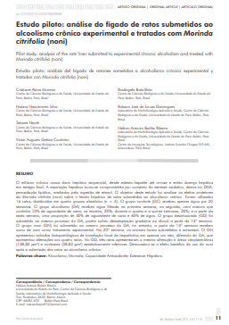 Estudo piloto: análise do fígado de ratos submetidos ao alcoolismo crônico experimental e tratados com Morinda citrifolia (noni)