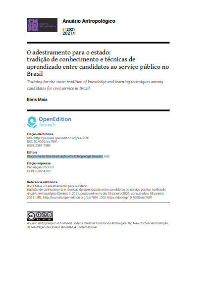 O adestramento para o estado: tradição de conhecimento e técnicas de aprendizado entre candidatos ao serviço público no Brasil