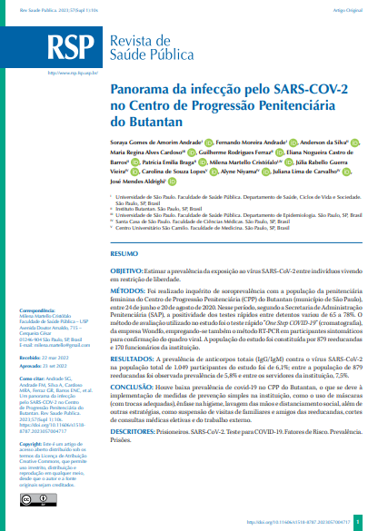 Overview of SARS-COV-2 infection at the Butantan Penitentiary Progression Center