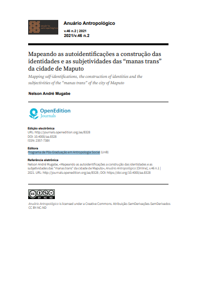 Mapeando as autoidentificações a construção das identidades e as subjetividades das “manas trans” da cidade de Maputo