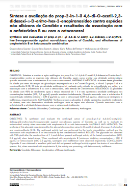 Síntese e avaliação do prop-2-in-1-il 4,6-di-O-acetil-2,3-didesoxi-α-D-eritro-hex-2-enopiranosídeo contra espécies não albicans de Candida e resultados da associação com a anfotericina B ou com o cetoconazol
