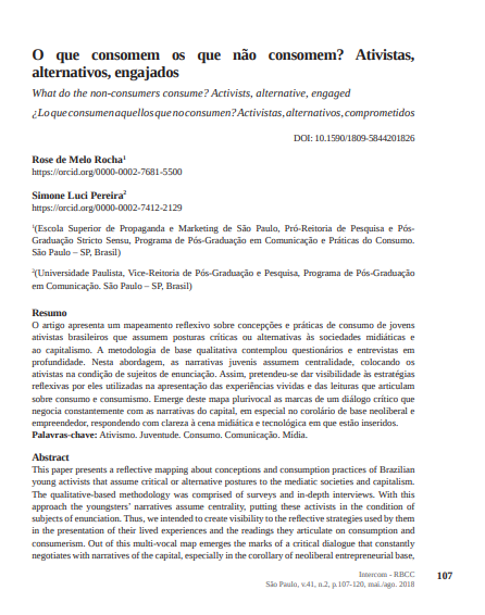 O que consomem os que não consomem? Ativistas, alternativos, engajados