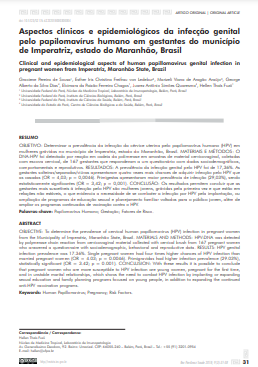 Aspectos clínicos e epidemiológicos da infecção genital pelo papilomavírus humano em gestantes do município de Imperatriz, estado do Maranhão, Brasil