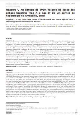 Hepatite C na década de 1980: resgate de casos das antigas hepatites &quot;não A e não B&quot; de um serviço de hepatologia na Amazônia, Brasil