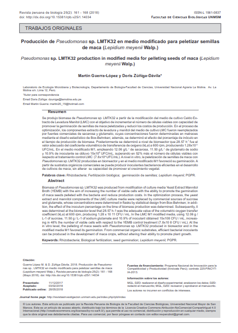 Producción de Pseudomonas sp.