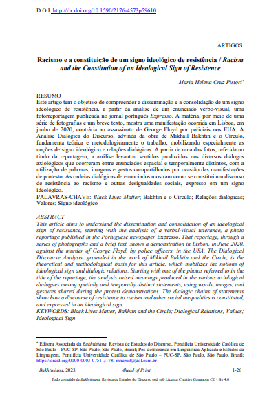 Racismo e a constituição de um signo ideológico de resistência