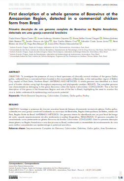 Primeira descrição de um genoma completo de Bavovirus na Região Amazônica, detectado em uma granja comercial brasileira