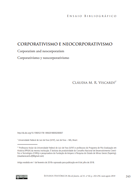 CORPORATIVISMO E NEOCORPORATIVISMO