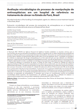 Avaliação microbiológica do processo de manipulação de antineoplásicos em um hospital de referência no tratamento de câncer no Estado do Pará, Brasil