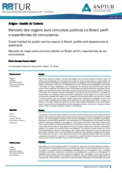 Mercado das viagens para concursos públicos no Brasil: perfil e experiências de concurseiros