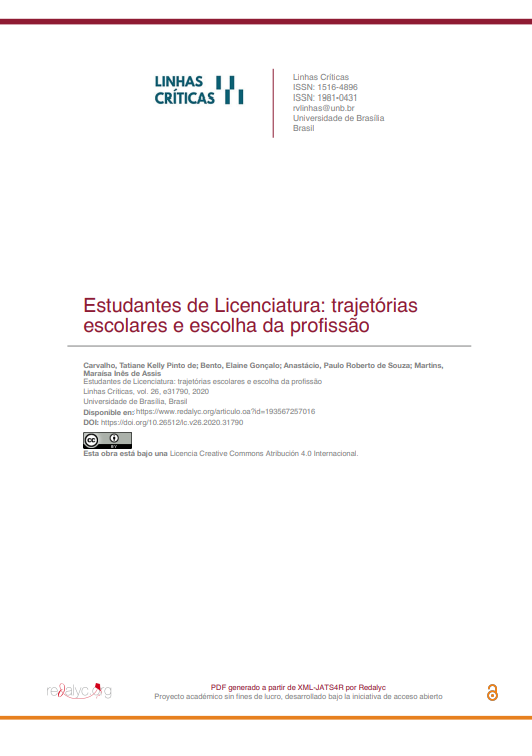 Estudantes de Licenciatura: trajetórias escolares e escolha da profissão