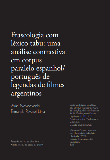 Fraseologia com léxico tabu: uma análise contrastiva em corpus paralelo espanhol/ português de legendas de filmes argentinos