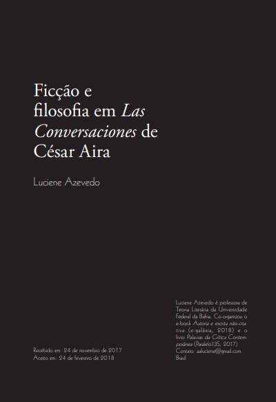 Ficção e filosofia em Las Conversaciones de César Aira