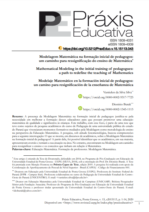 Modelagem Matemática na formação inicial de pedagogos: um caminho para ressignificação do ensino de Matemática