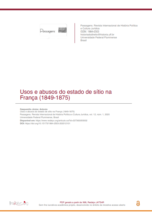 Usos e abusos do estado de sítio na França (1849-1875)