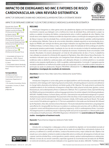 IMPACT OF EXERGAMES ON BMI AND CARDIOVASCULAR RISK FACTORS: A SYSTEMATIC REVIEW